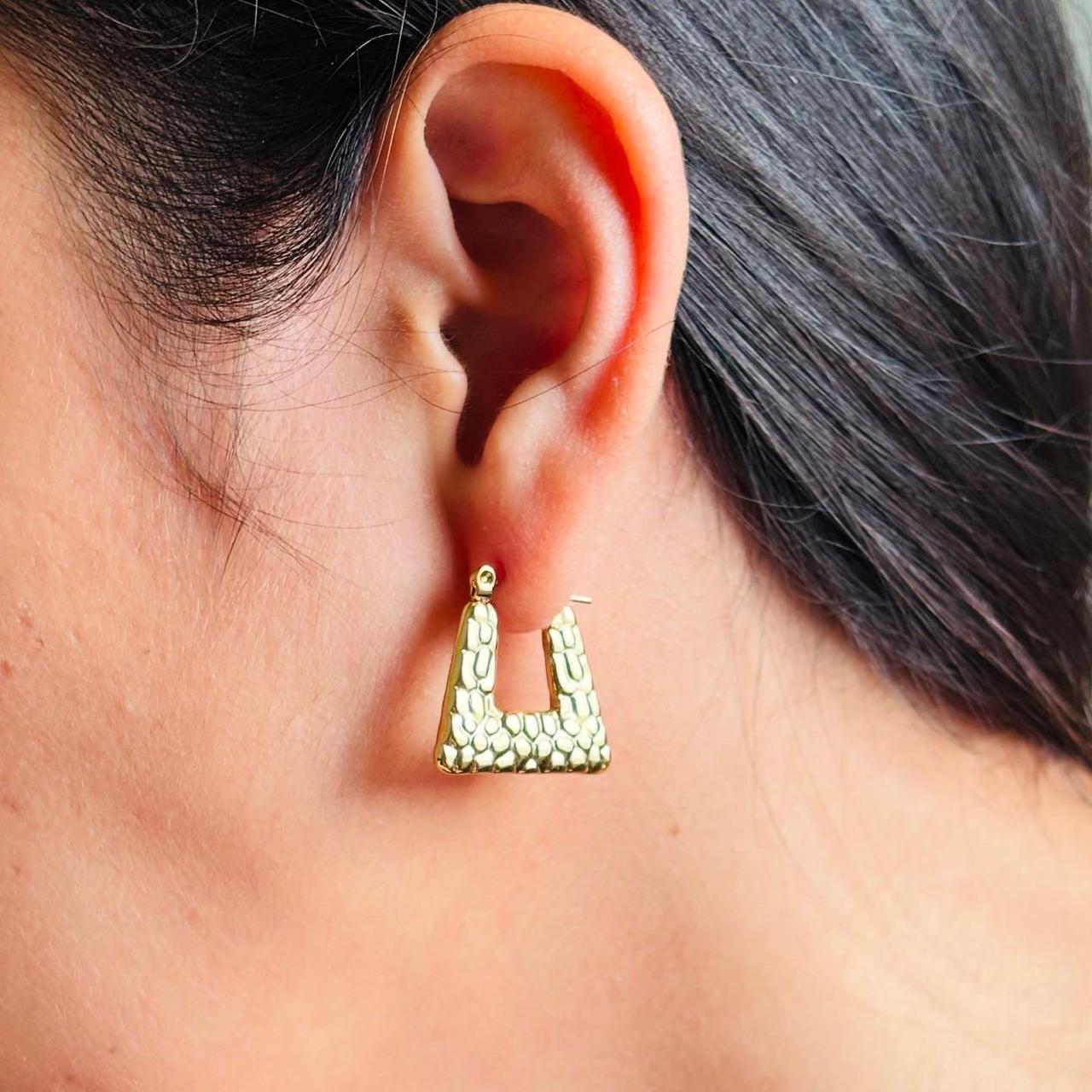 Shimmer Triangle Earrings