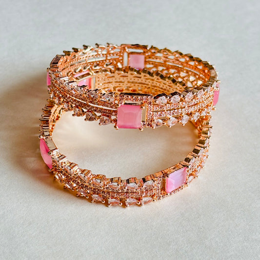 Peach Stone AD Bangles