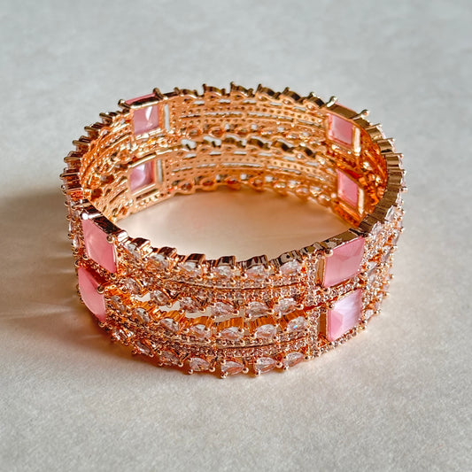 Peach Stone AD Bangles