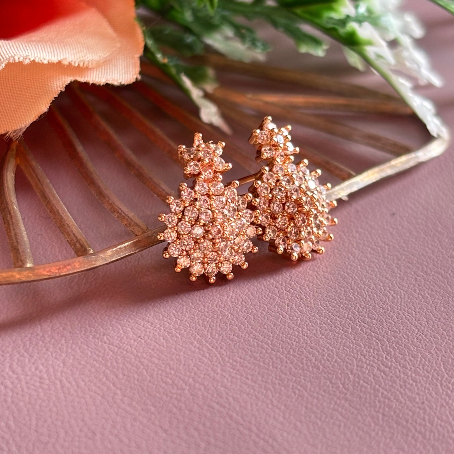 Steller AD Rose Gold Stud Earrings