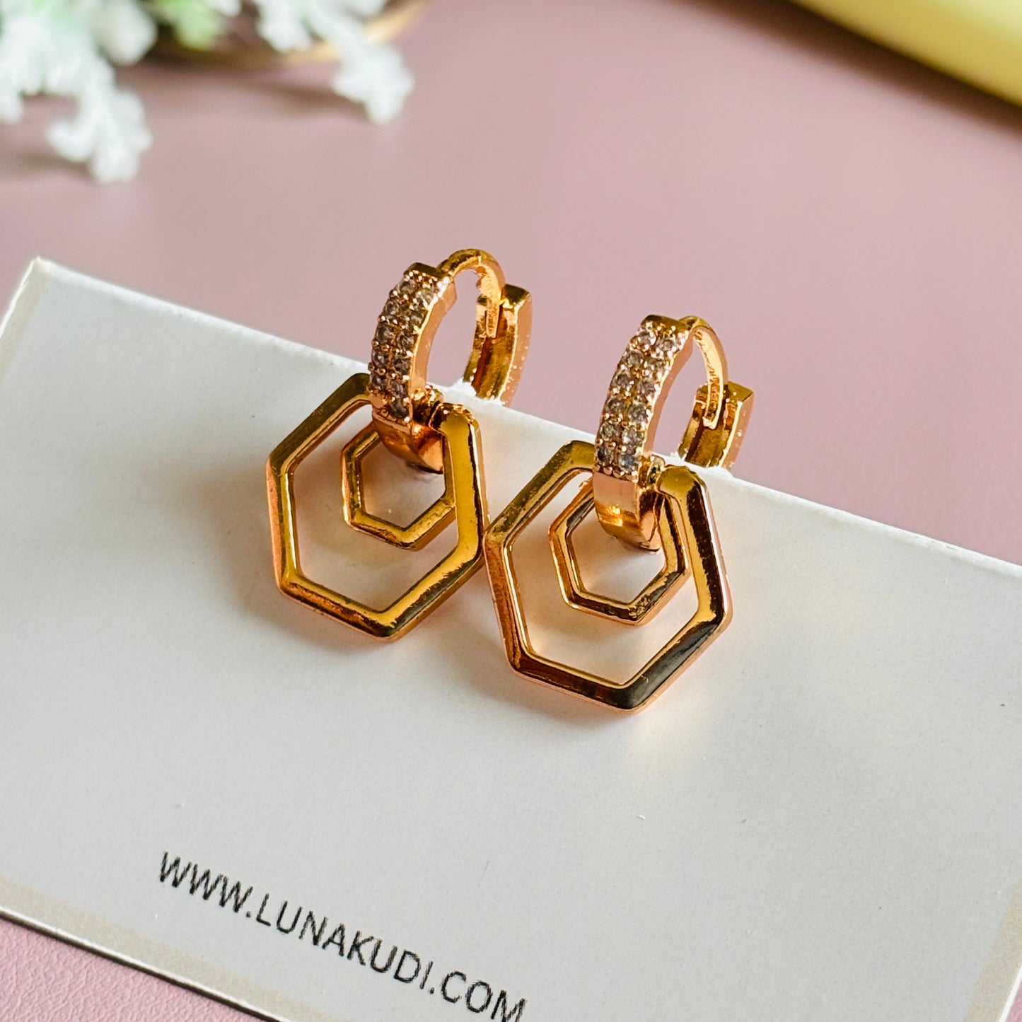 Drop Hoop Earrings