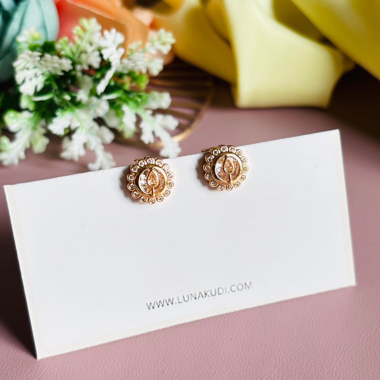 Classic Round AD Stud Earrings