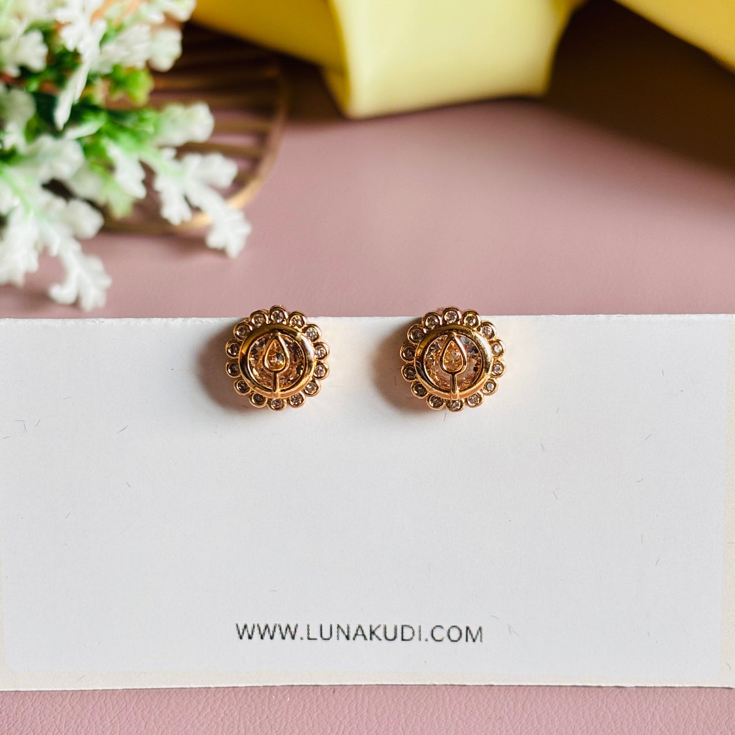 Classic Round AD Stud Earrings