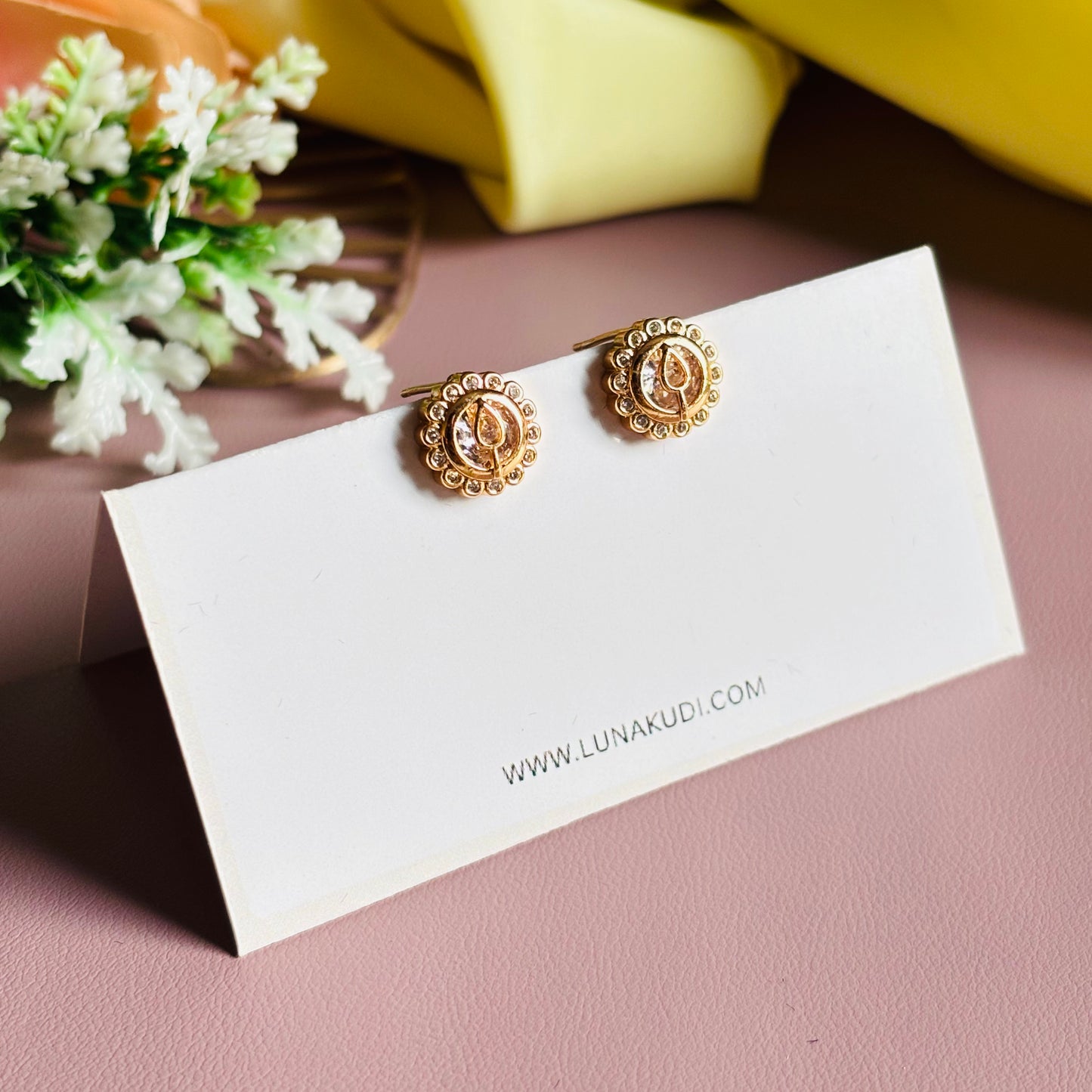Classic Round AD Stud Earrings