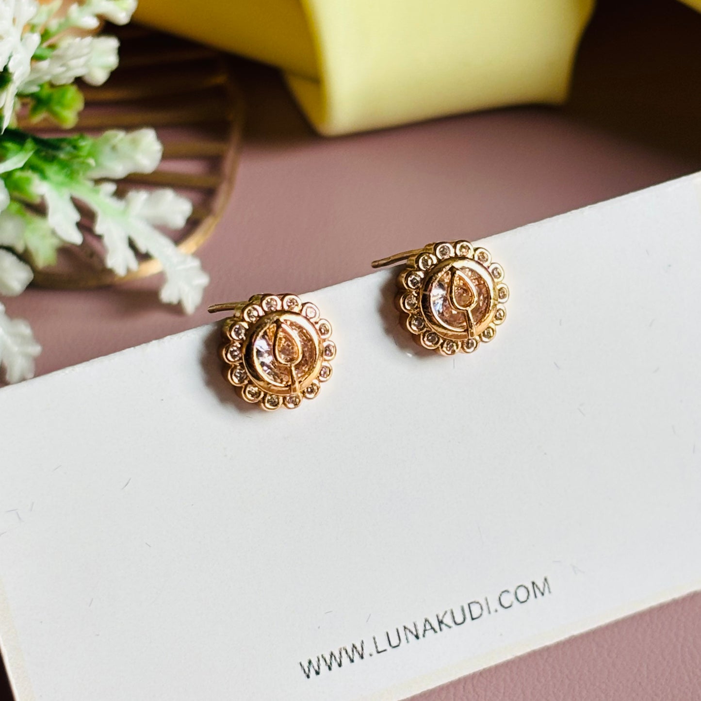 Classic Round AD Stud Earrings