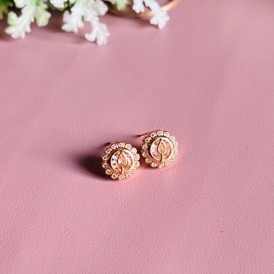 Classic Round AD Stud Earrings