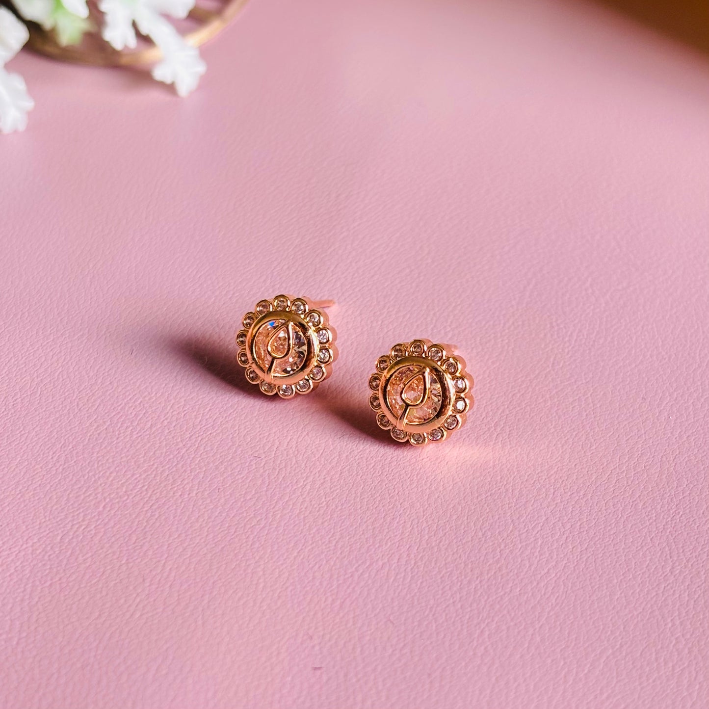 Classic Round AD Stud Earrings