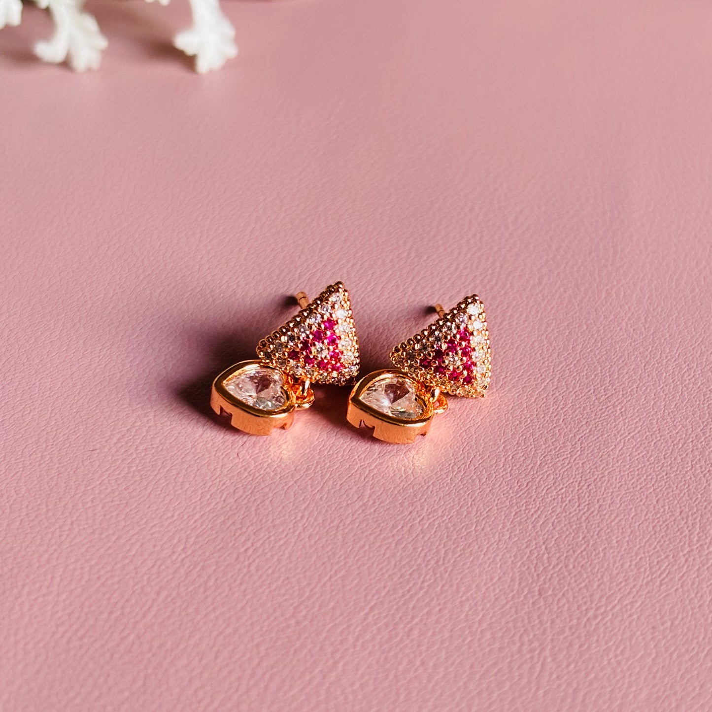 Drop Heart Earrings