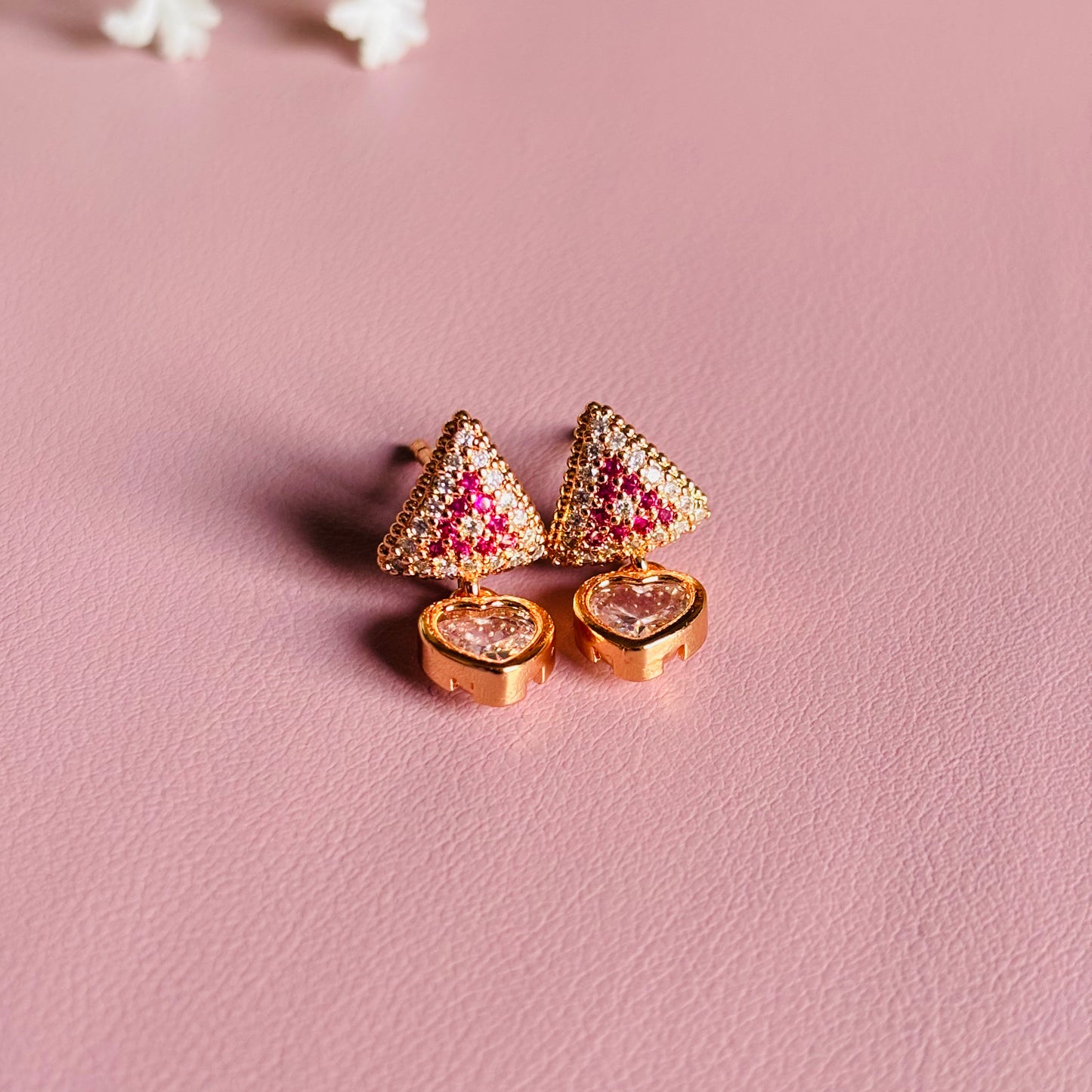 Drop Heart Earrings