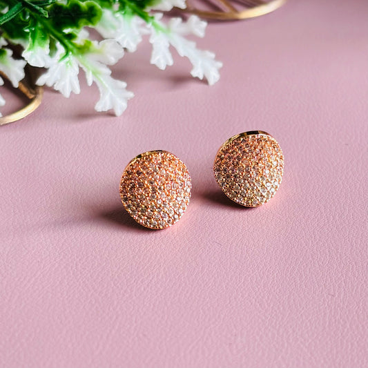 Rose Gold Petal AD Earrings