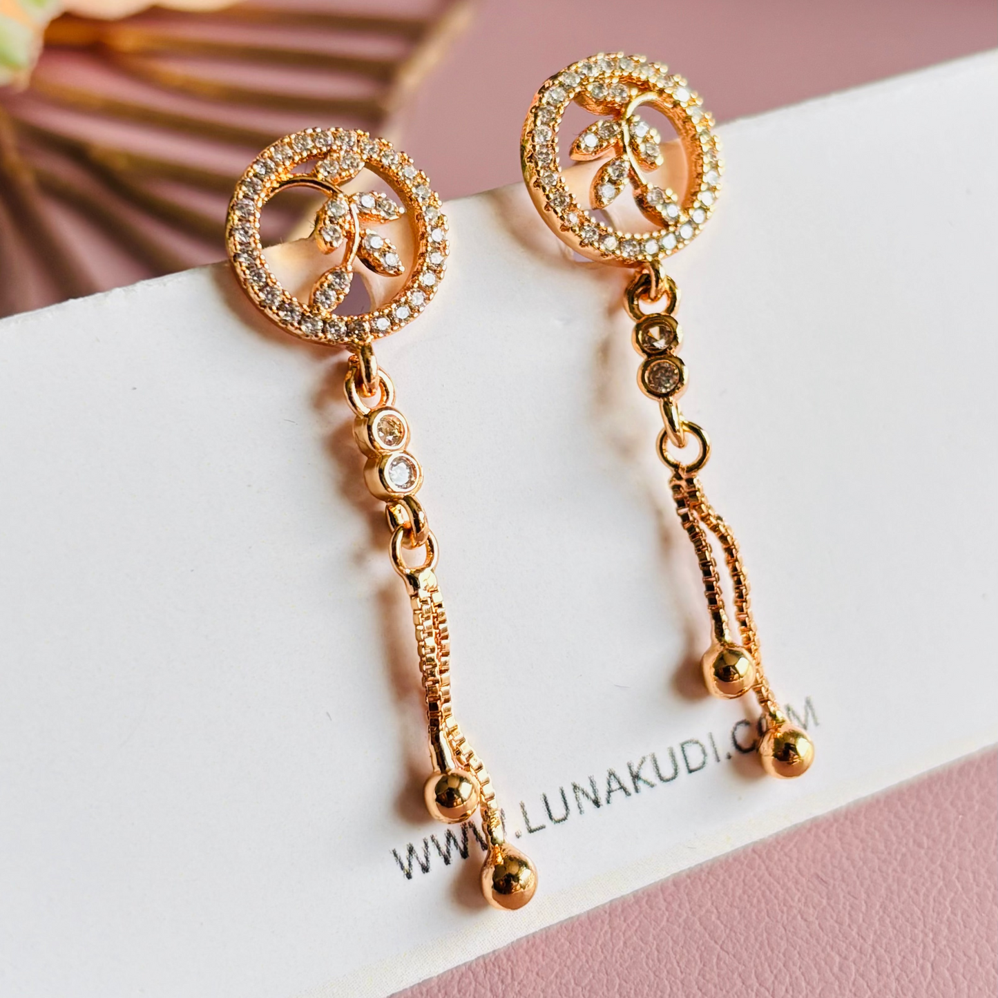 Rose Gold Drop Earrings
