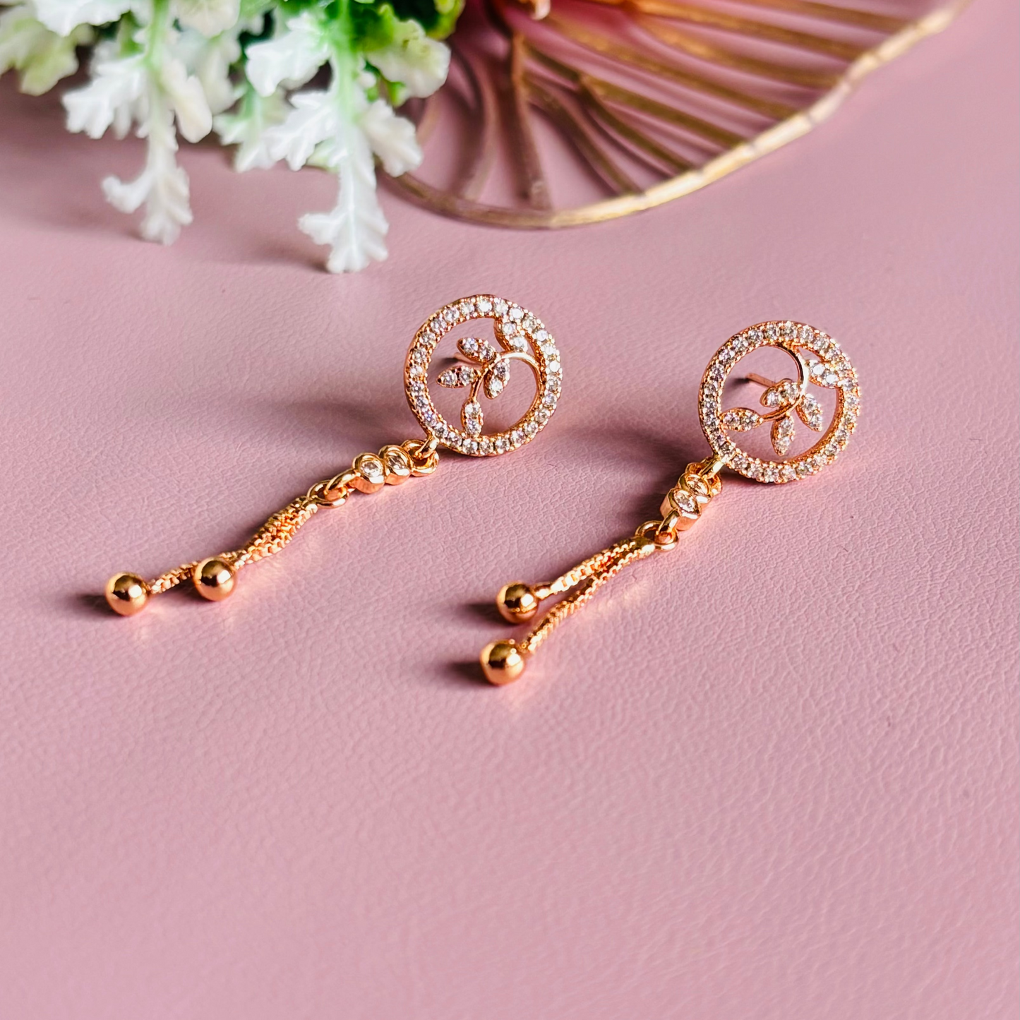 Rose Gold Drop Earrings