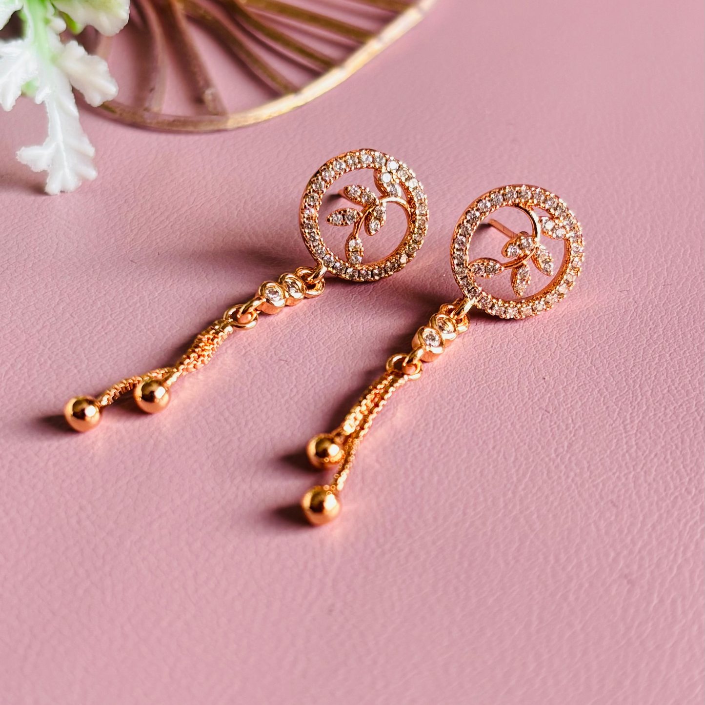 Rose Gold Drop Earrings