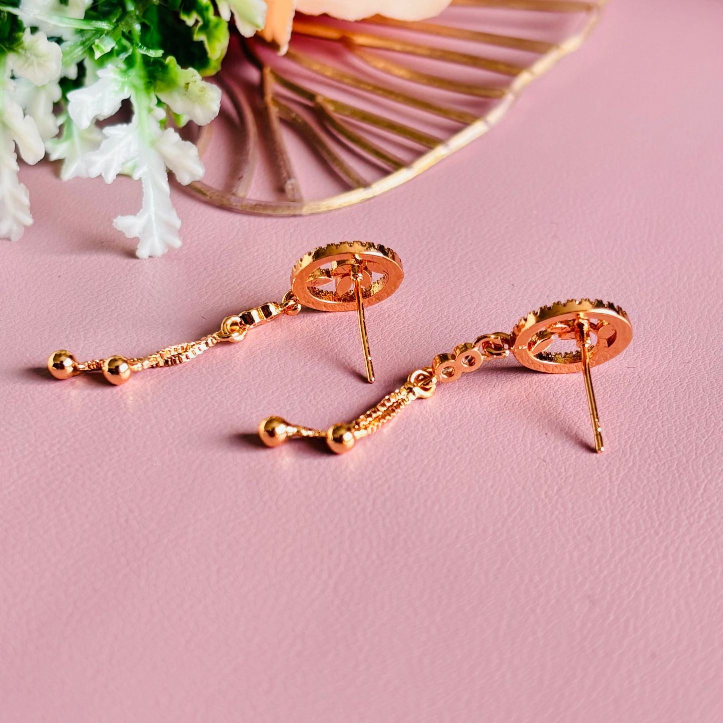 Rose Gold Drop Earrings