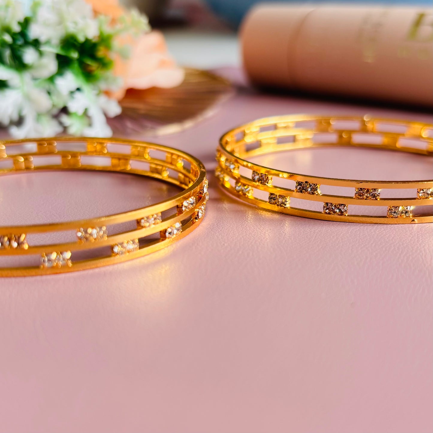 Elegant Anti-Tarnish Gold Bangles