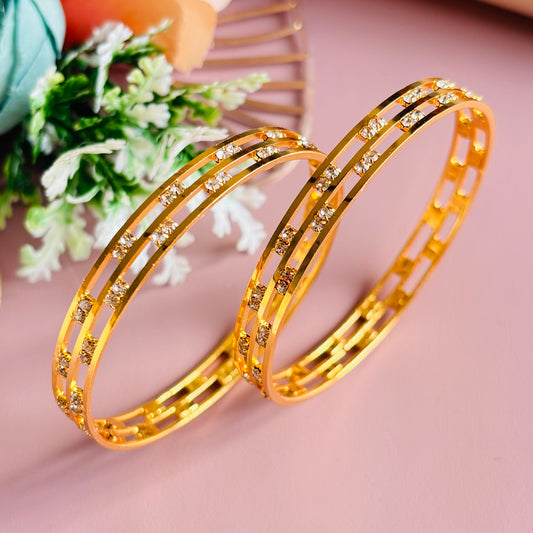 Elegant Anti-Tarnish Gold Bangles