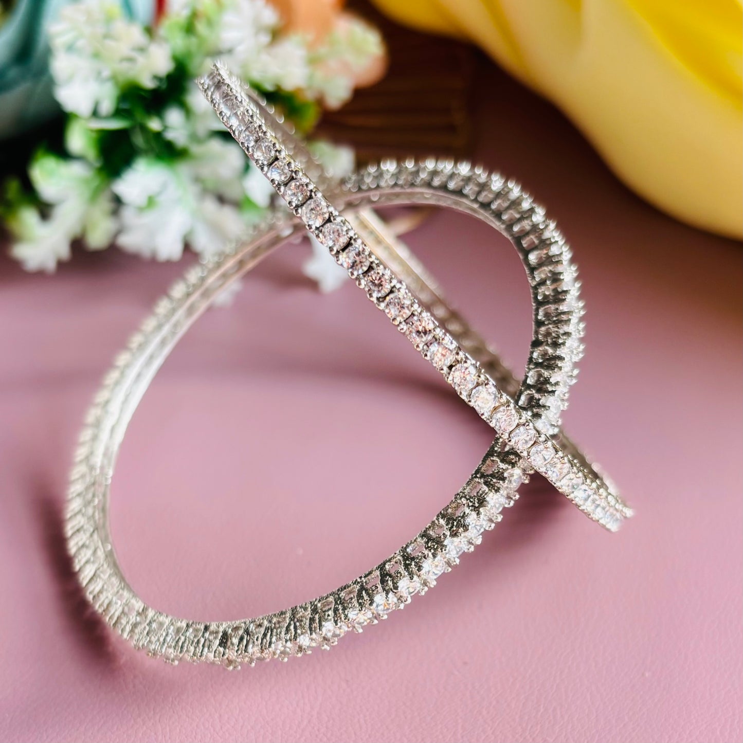 Studded AD Bangles – Set of 2