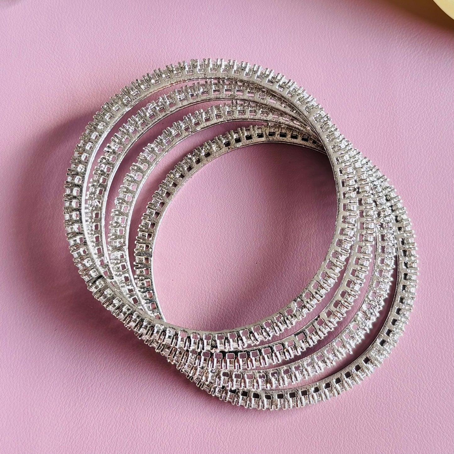 Studded AD Bangles – Set of 2