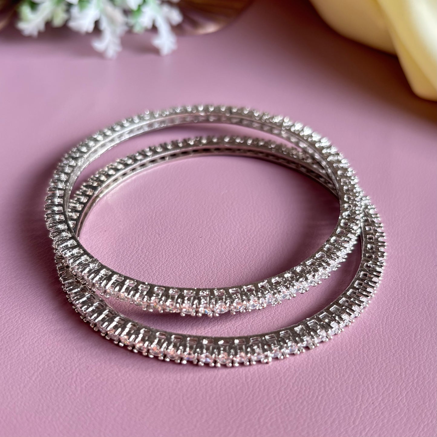 Studded AD Bangles – Set of 2
