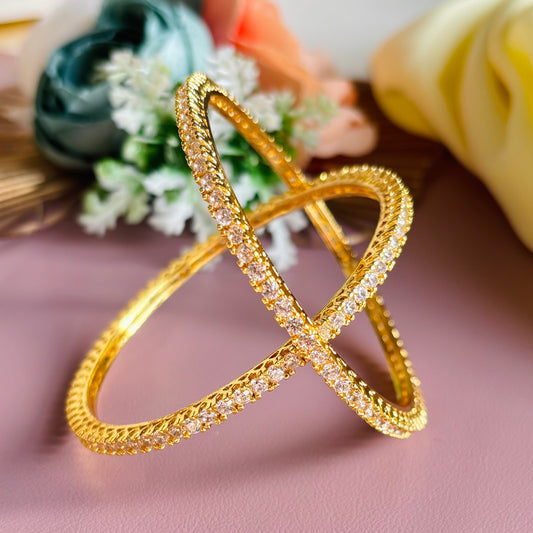 Studded AD Bangles – Set of 2
