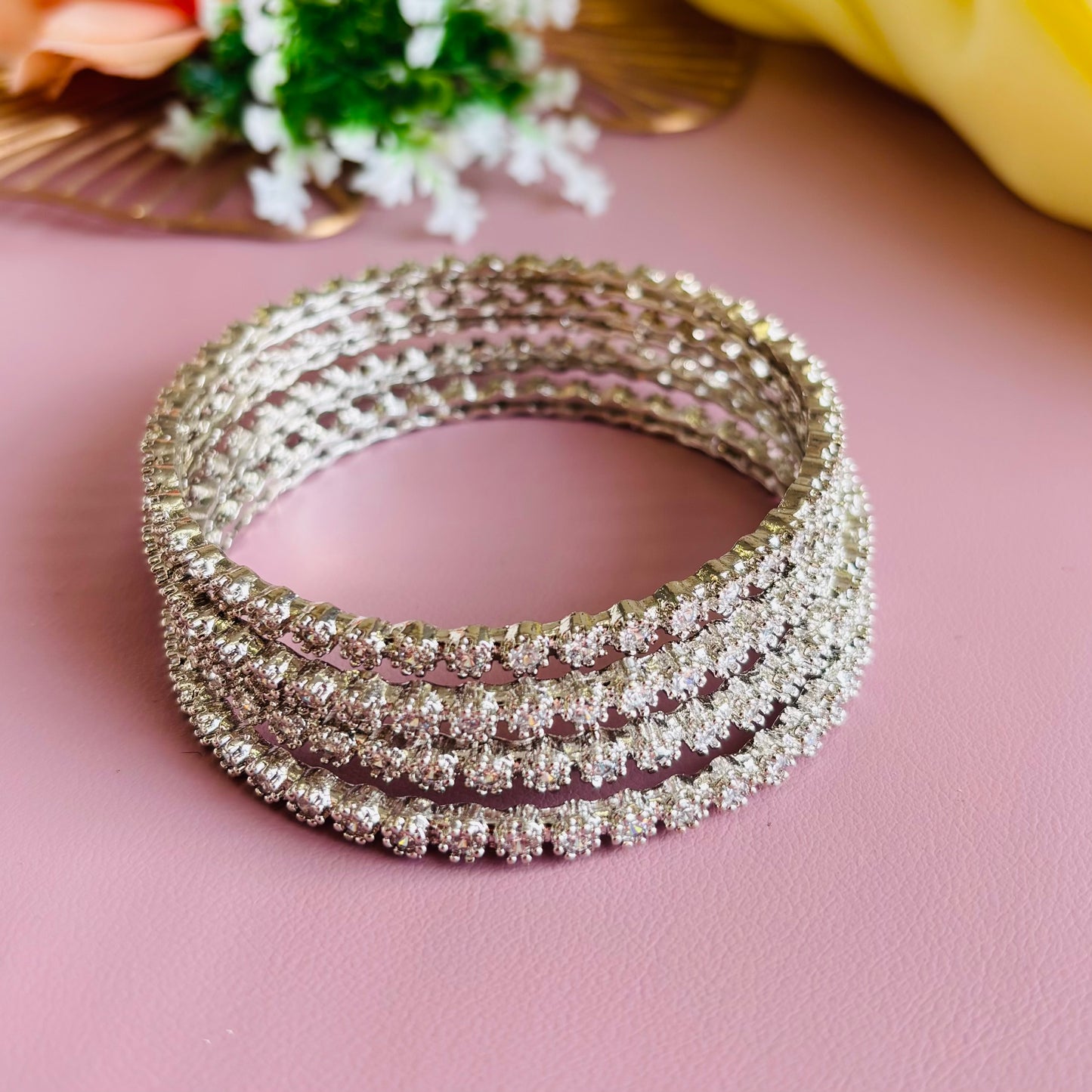 Flower AD Bangles - Set of 2
