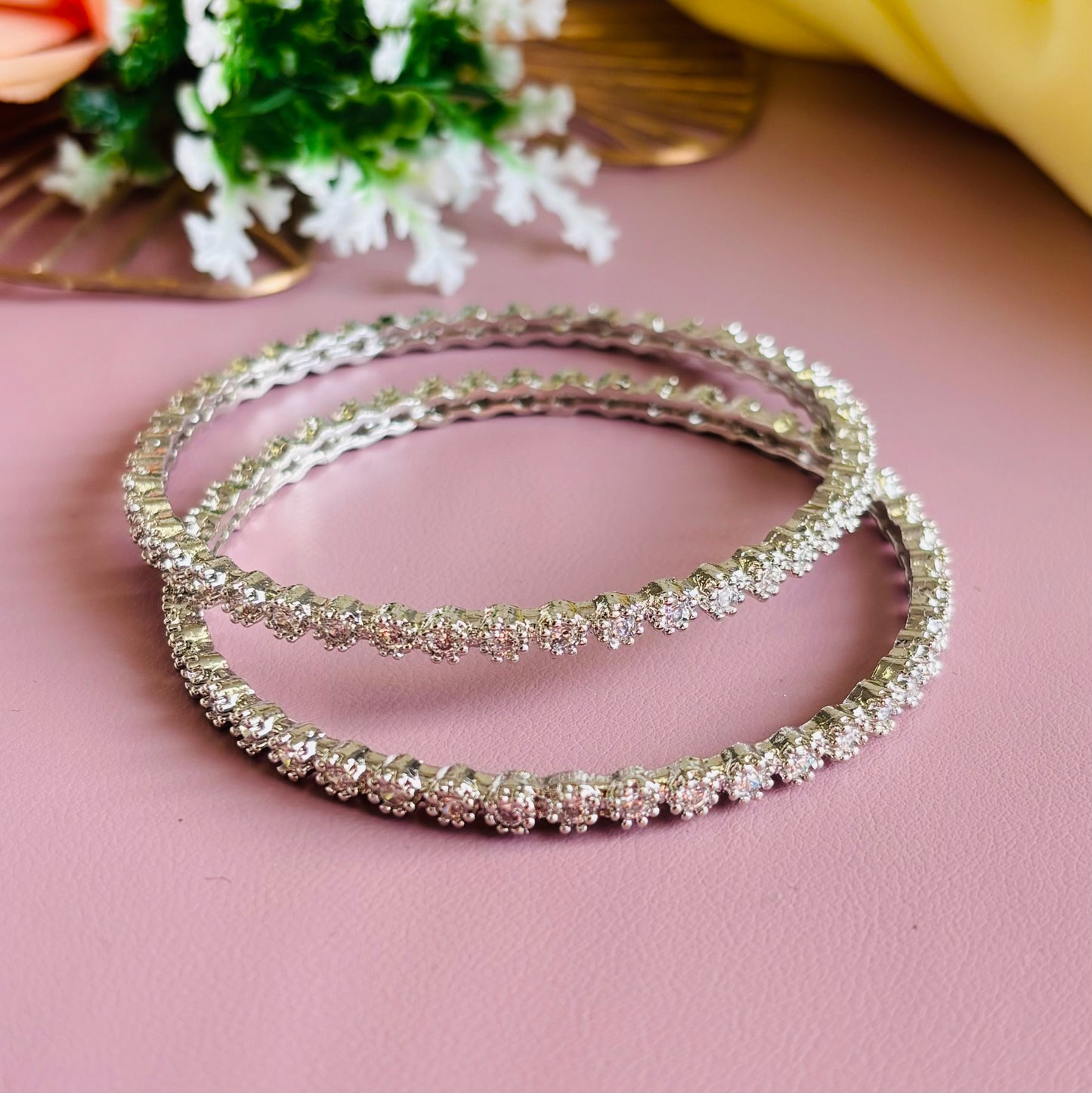 Flower AD Bangles - Set of 2