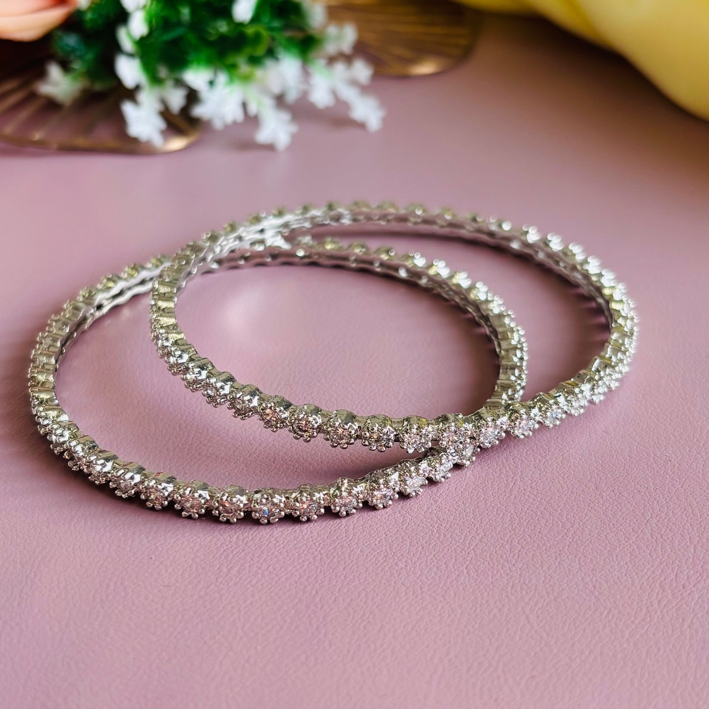 Flower AD Bangles - Set of 2