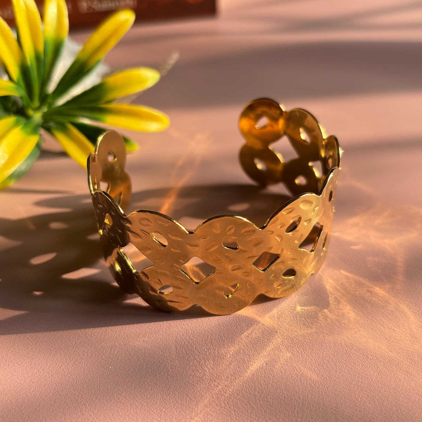 Bold Curve Gold Cuff