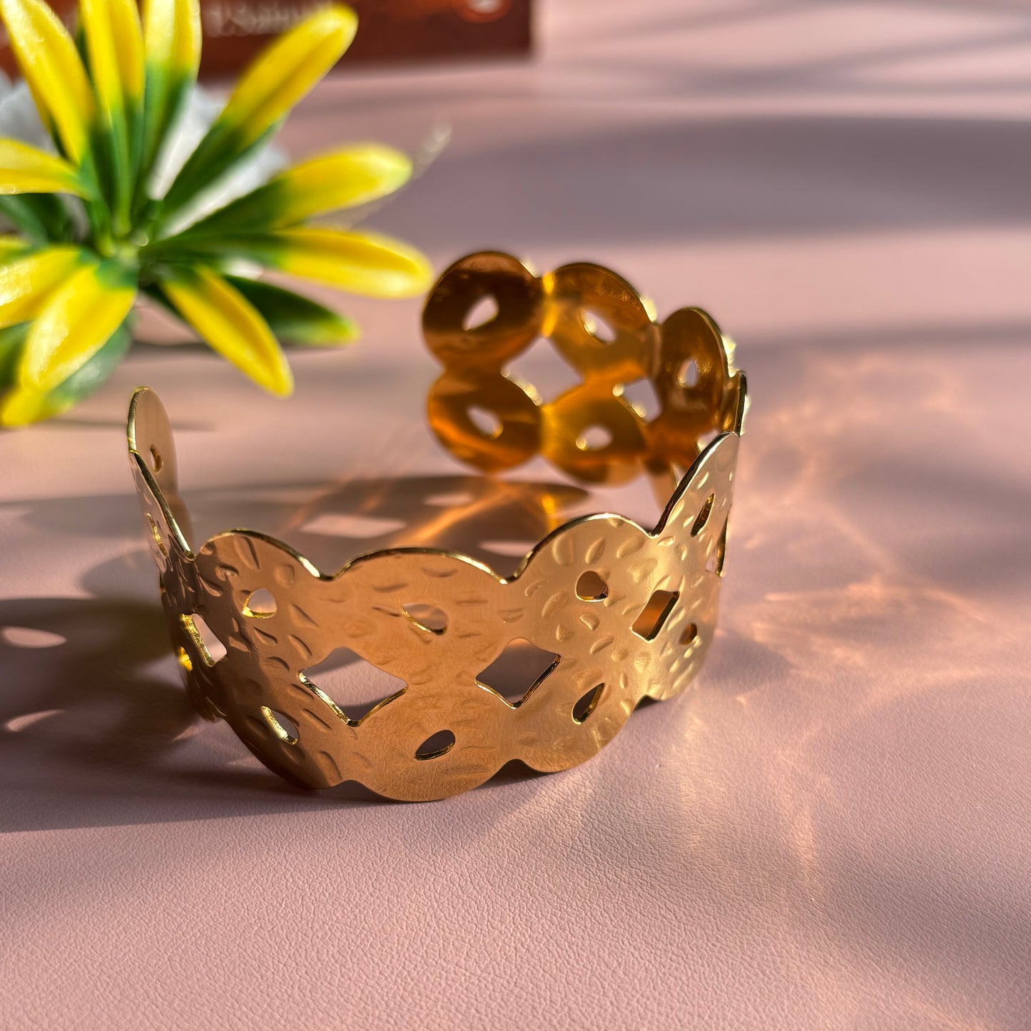 Bold Curve Gold Cuff