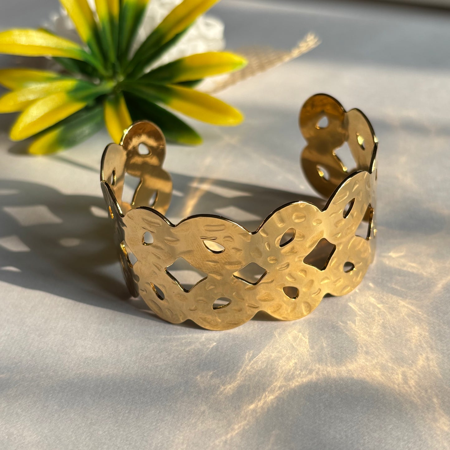 Bold Curve Gold Cuff