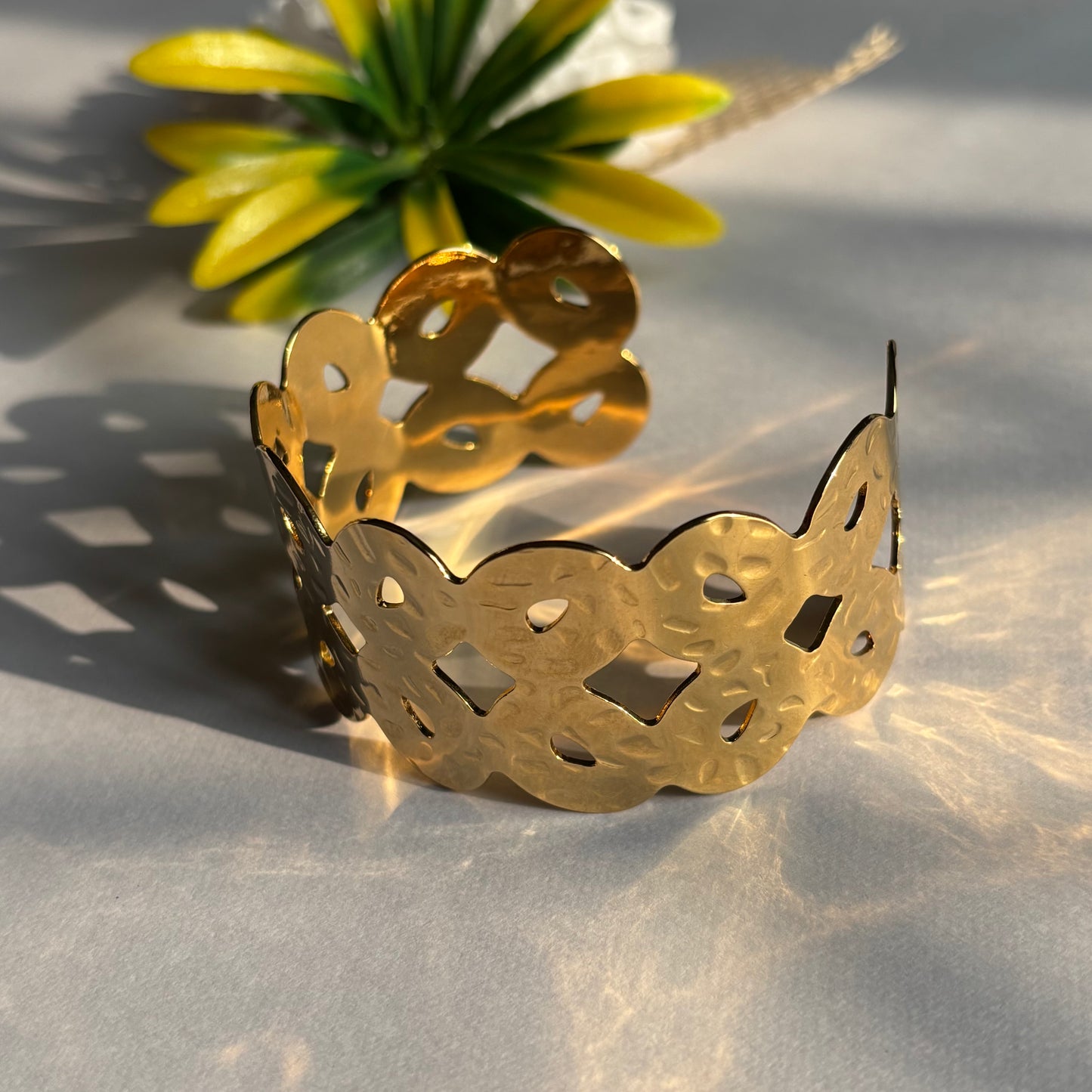 Bold Curve Gold Cuff