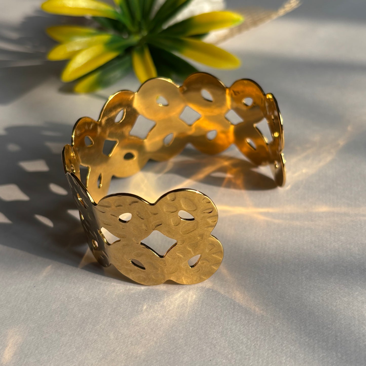 Bold Curve Gold Cuff