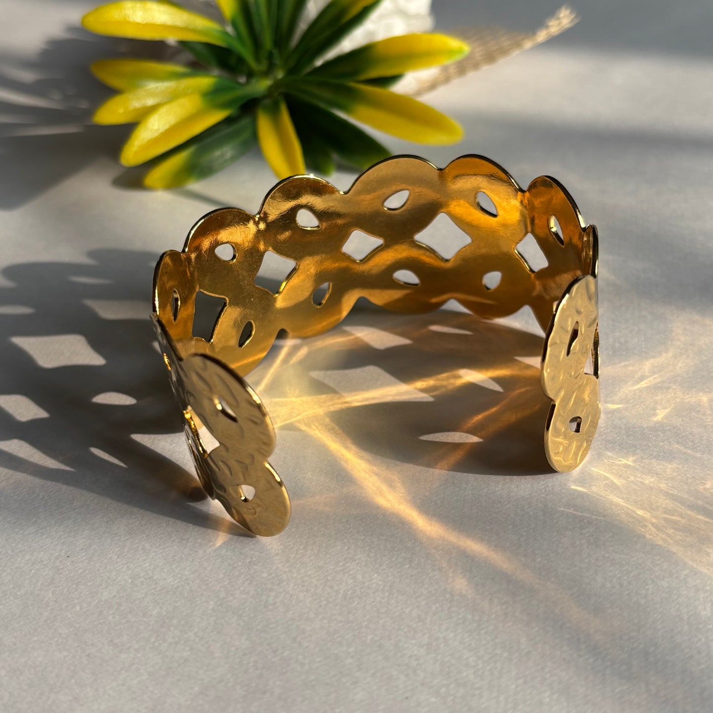 Bold Curve Gold Cuff