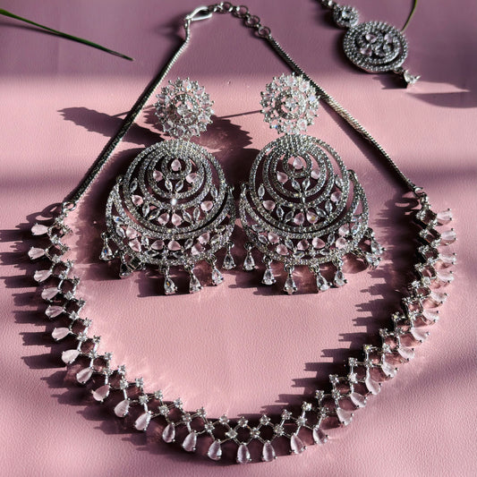 Chand Bali Elegant AD Necklace