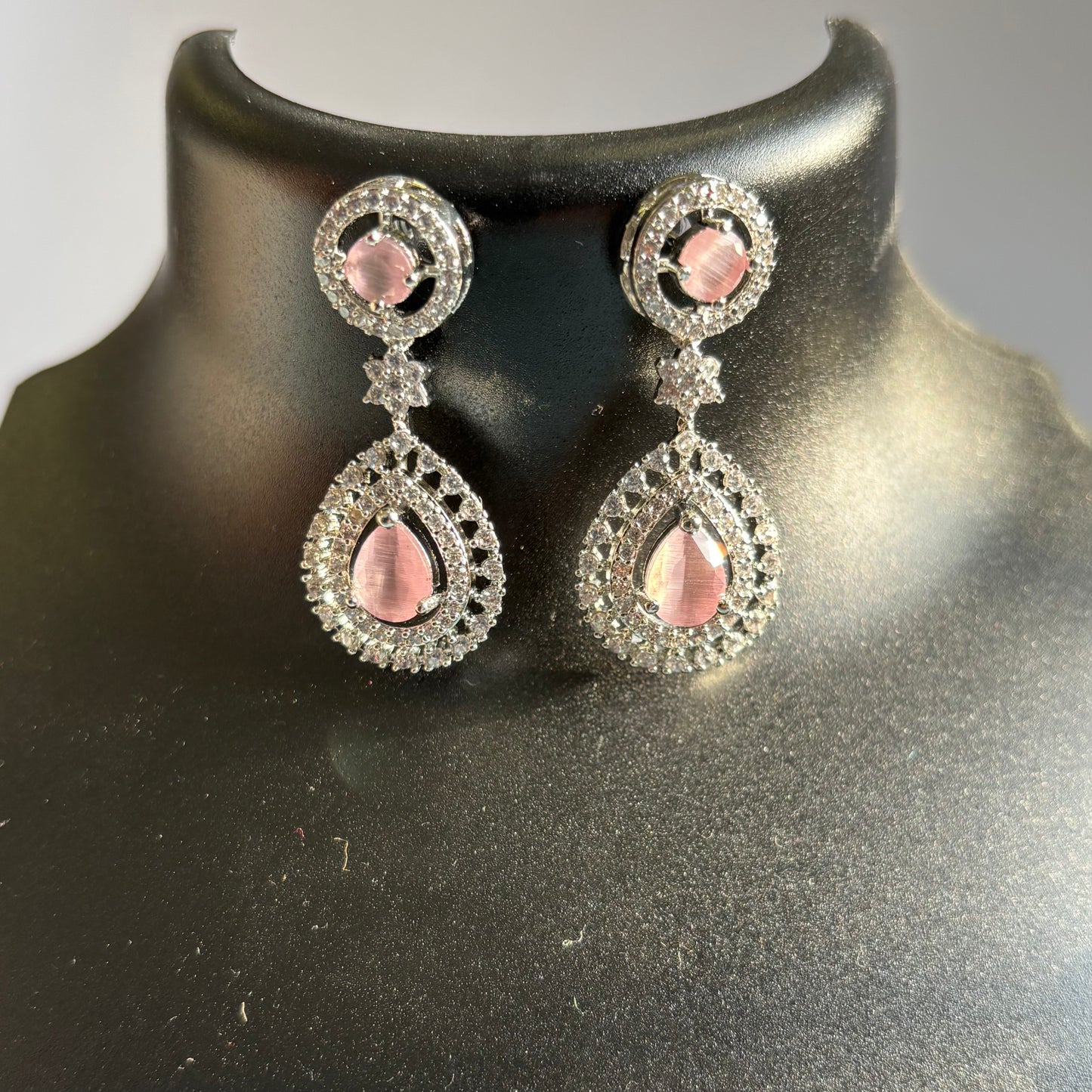 Peach Teardrop AD Necklace