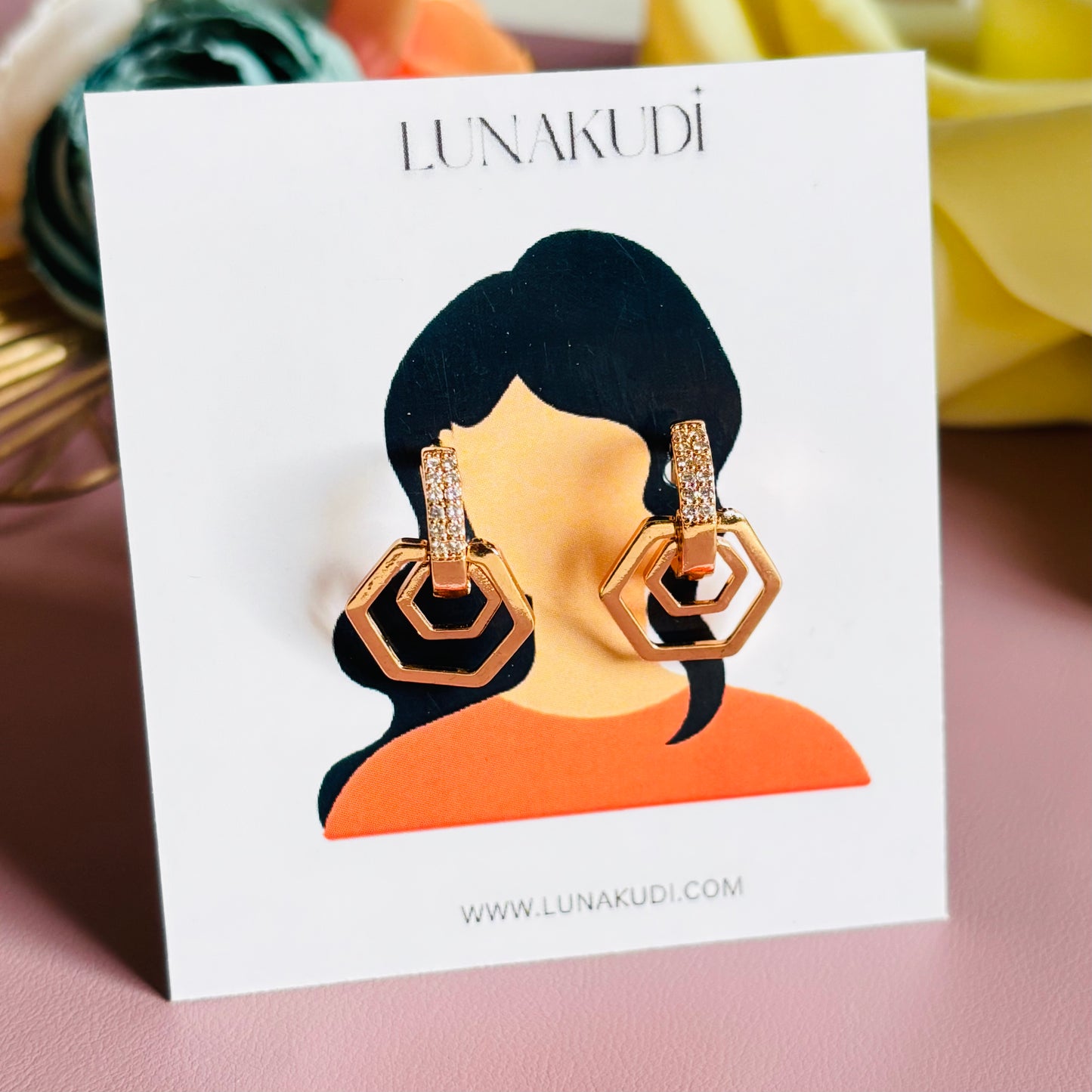 Drop Hoop Earrings