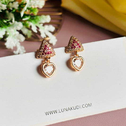 Drop Heart Earrings