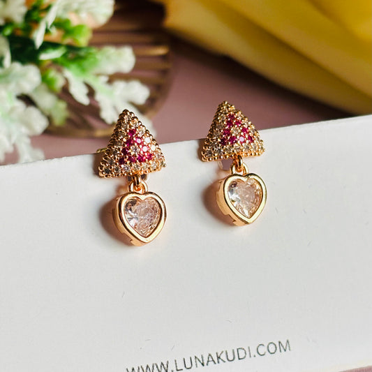 Drop Heart Earrings