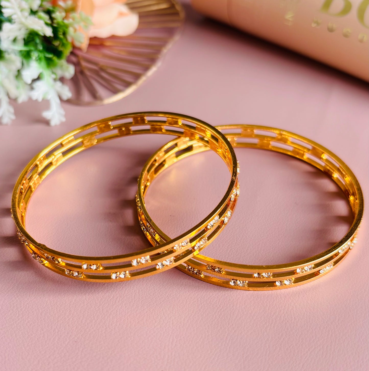 Elegant Anti-Tarnish Gold Bangles