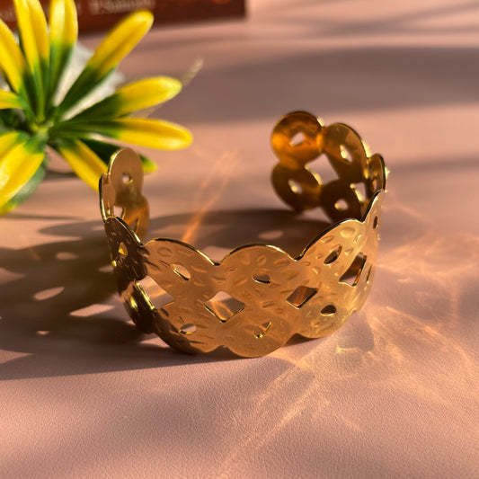 Bold Curve Gold Cuff